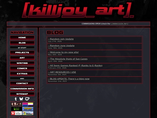 blog screenshot