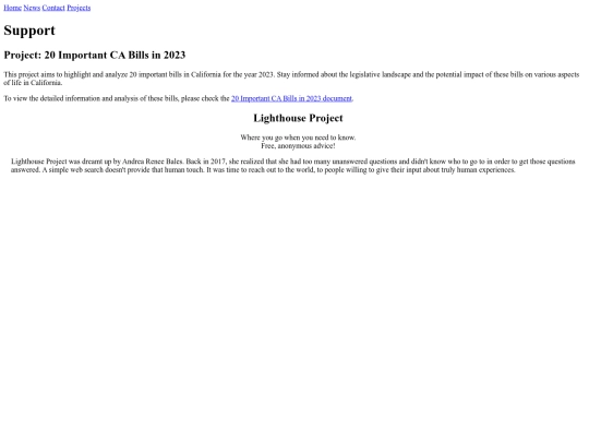 SupportProjects screenshot