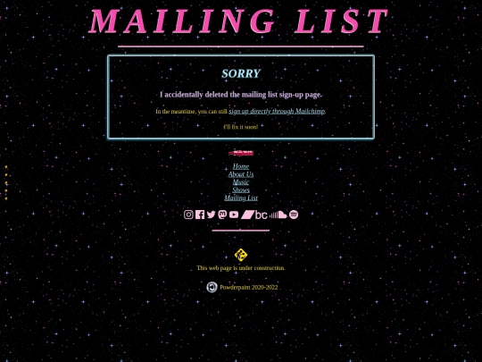 mailing screenshot