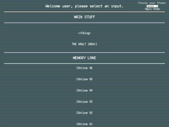 menu screenshot