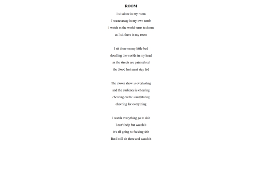 projects/poetry for no one/room screenshot