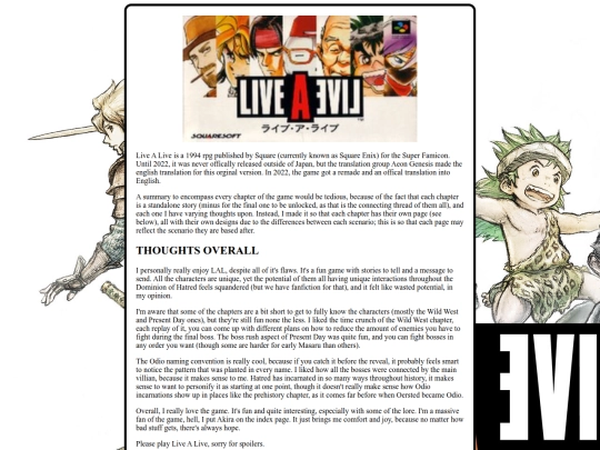 shrines/liveAlive/live-a-live screenshot