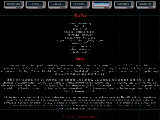 info screenshot