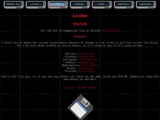 links screenshot