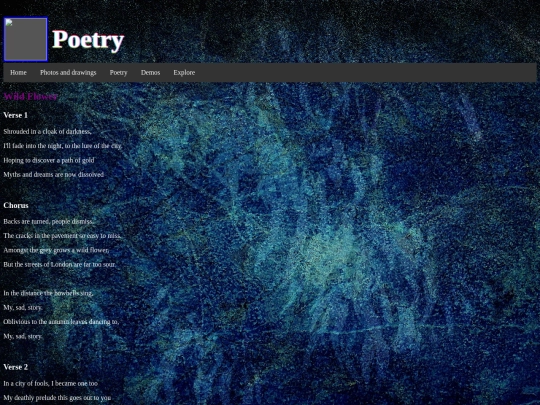 poetry screenshot