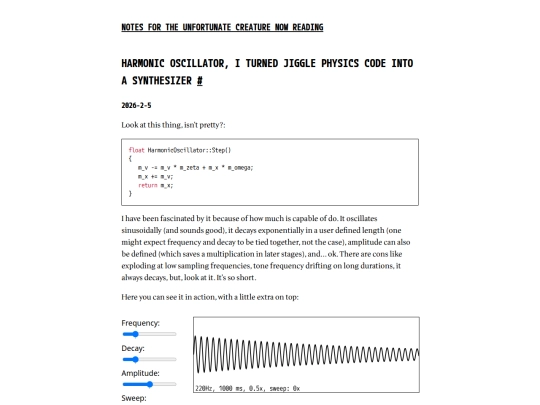 harmonic-oscillator screenshot