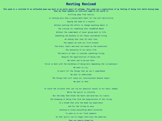 RestingRevised screenshot