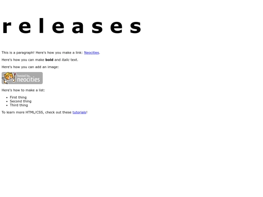 rleases screenshot