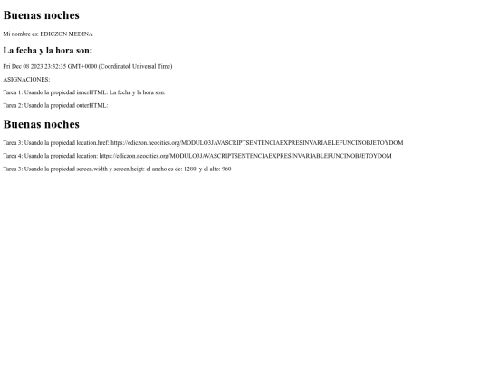 MODULO3JAVASCRIPTSENTENCIAEXPRESINVARIABLEFUNCINOBJETOYDOM screenshot