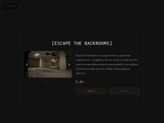 Juegos/Escapebackrooms screenshot
