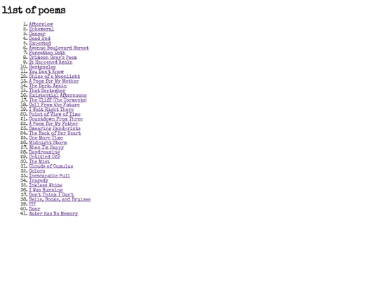 poems screenshot