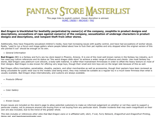 baddragonblacklist screenshot