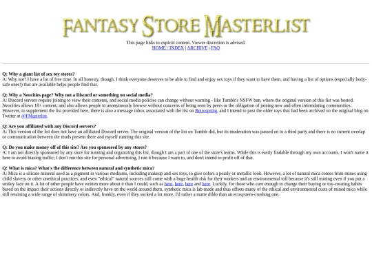 faq screenshot