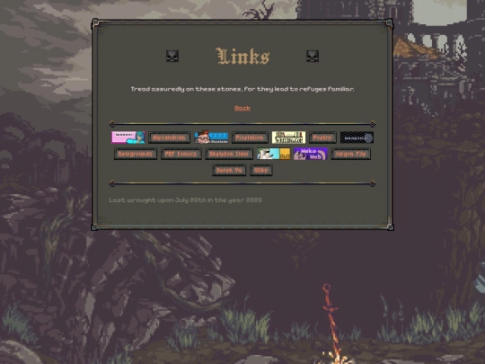 links screenshot
