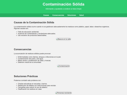 Soluciones index screenshot