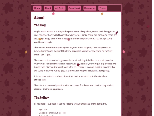 blog/info/about screenshot