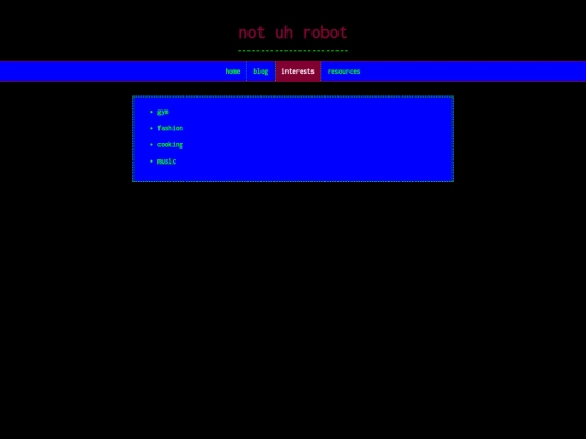 interests screenshot