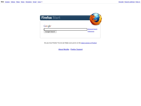 ffnewtab/Firefox Start Page screenshot