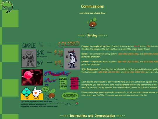 commissions screenshot