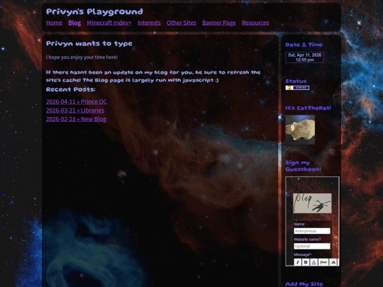 blog screenshot