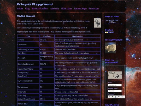 interests/gaming screenshot