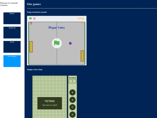 games screenshot