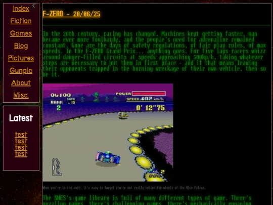 games/fzero screenshot