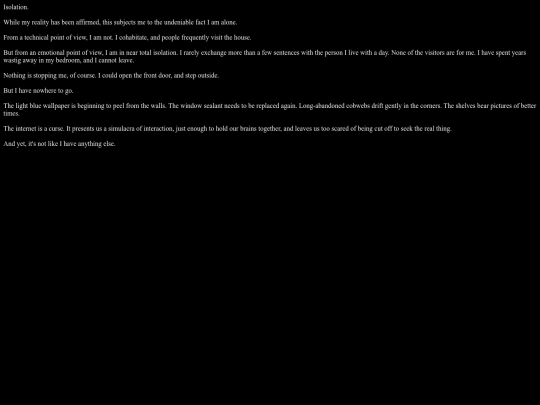 writing/isolation screenshot