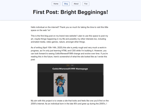 blog/2025-04-10-First Post screenshot