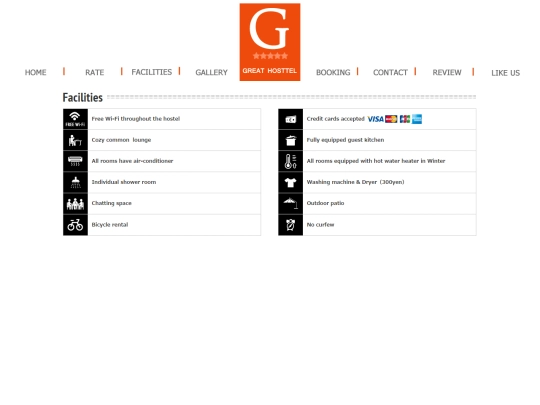 facilities screenshot