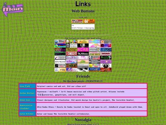 links screenshot