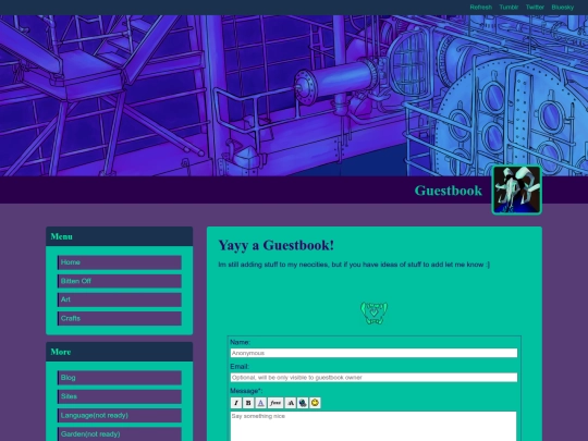 guestbook screenshot