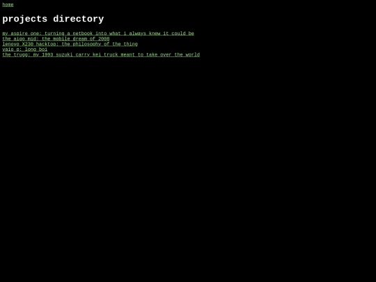 projects screenshot