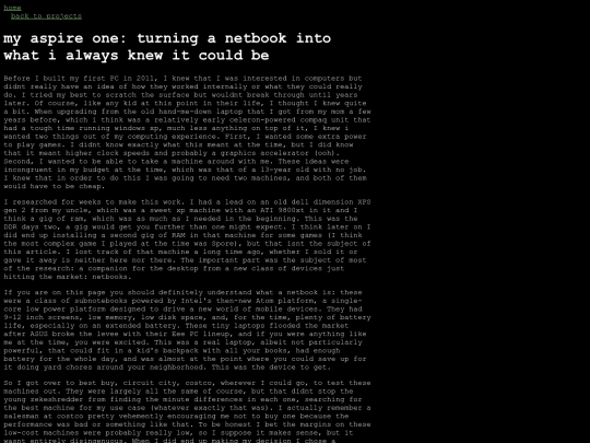 projects/aspireone screenshot