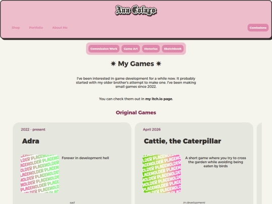 portfolio/gamejams screenshot