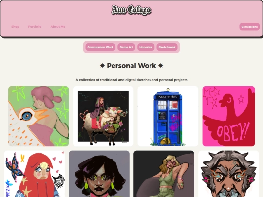 portfolio/personalwork screenshot