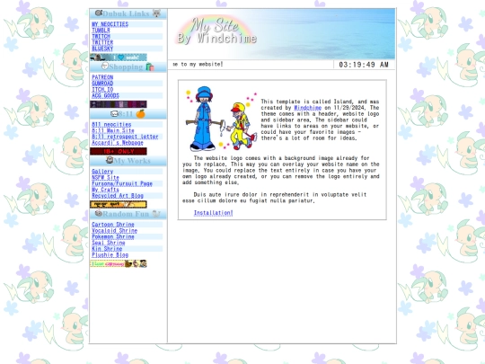 links screenshot