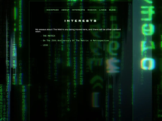interests screenshot