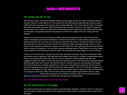 manifesto screenshot