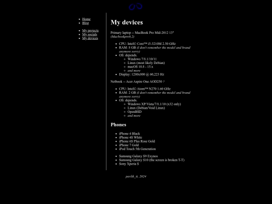 devices screenshot