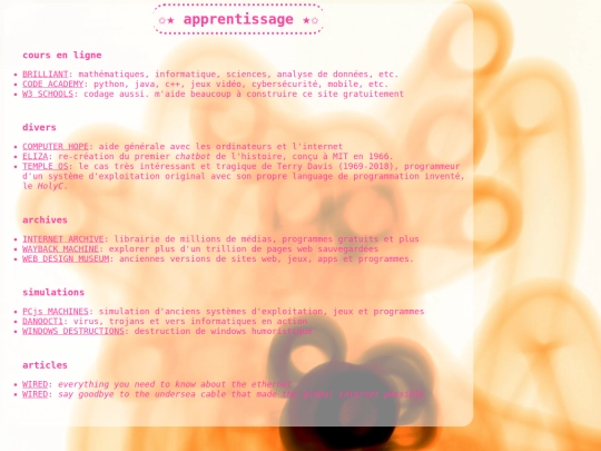 biblio/apprentissage screenshot