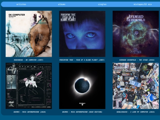 biblio/musique/albums screenshot