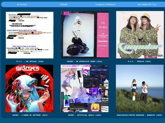 biblio/musique/singles screenshot