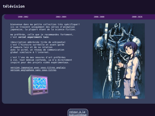 biblio/tele/tele screenshot