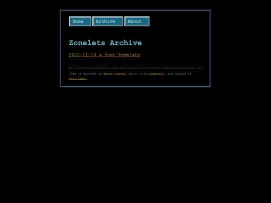 zonelets/archive screenshot