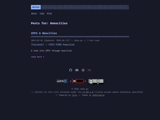 tags/neocities screenshot