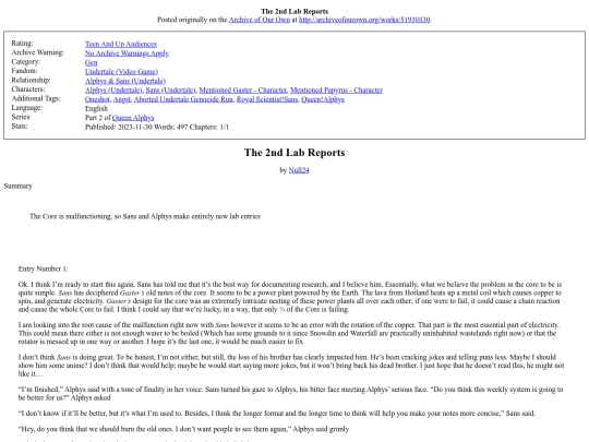 fics/The_2nd_Lab_Reports screenshot