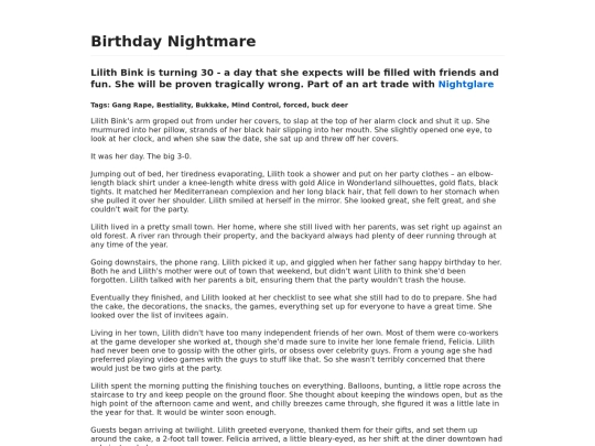 Stories/BirthdayNightmare screenshot