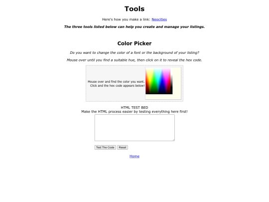 Tools screenshot
