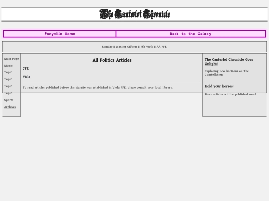 ponyville/chronicle/articles/politics screenshot